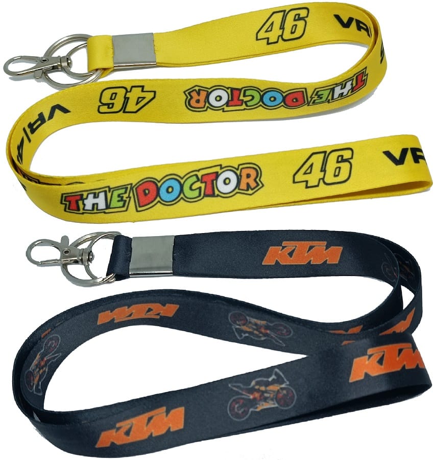 KD COLLECTIONS Doctor Vr46 & KTM Tag Lanyard IDCard Badge Holder Hook Keychain Combo - Pack of 2 Lanyards