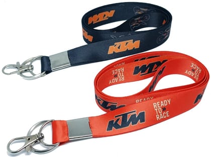 KD COLLECTIONS KTM Lanyard Keychain Tag IDCard BadgeHolder Fabric Hook Keychain Combo Keychain - Pack of 2 Lanyards