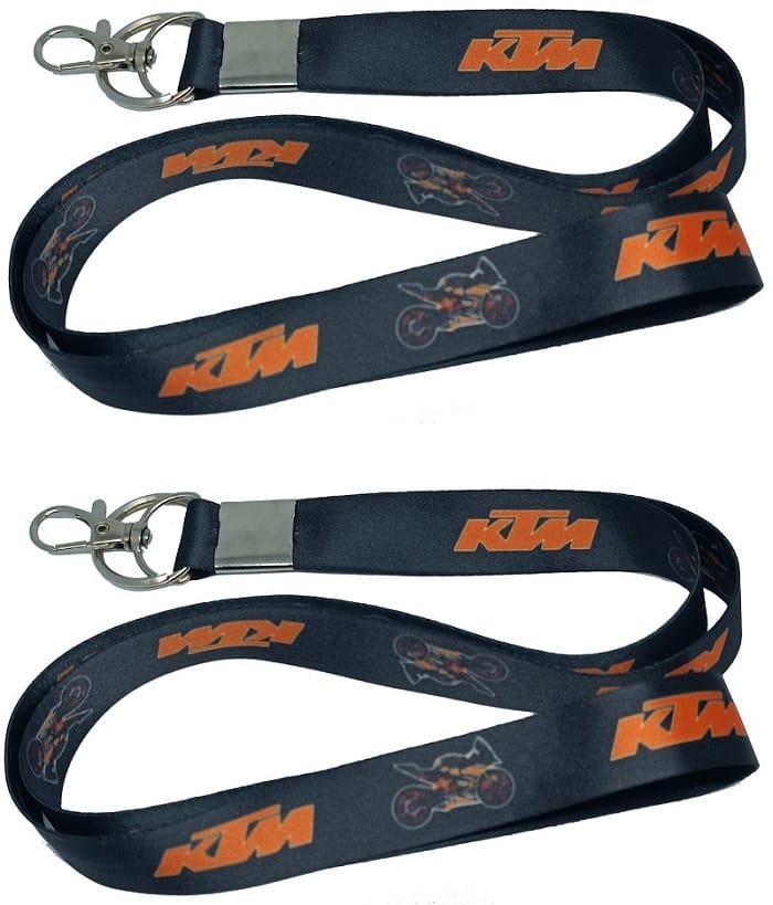 KD COLLECTIONS KTM Lanyard Keychain Tag IDCard BadgeHolder Fabric Hook Keychain Combo Keychain - Pack of 2 Lanyards