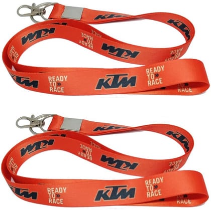 KD COLLECTIONS KTM Lanyard Keychain Tag IDCard BadgeHolder Fabric Hook Keychain Combo Keychain - Pack of 2 Lanyards