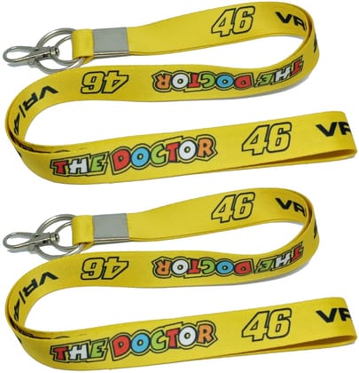 KD COLLECTIONS Doctor Vr46 Tag Lanyard IDCard Badge Holder Hook Keychain Combo - Pack of 2