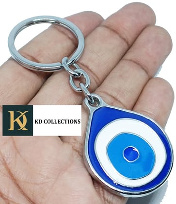 KD COLLECTIONS Evil Eye Feng Shui Good Luck Keychain - Blue Color - Pack of 1 Keychain