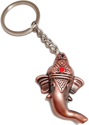 KD COLLECTIONS Ganesha Keychain Metal|Ganesh Key Chain|Ganesh Keyring|Ganesh Key Chains Metal|Ganesh Key Ring|Ganesh Keychains for Car Bike - Pack of 1 Keychain