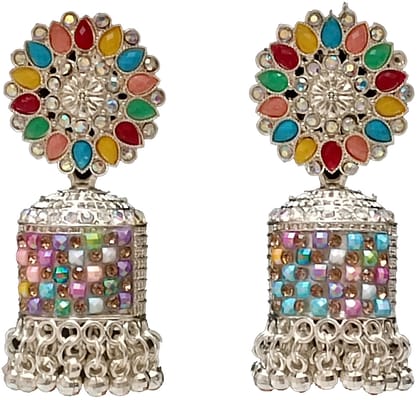 KD COLLECTIONS Traditional Ethnic Multicolored Jhumka Jhumki Earrings Jewellery for Women & Girls