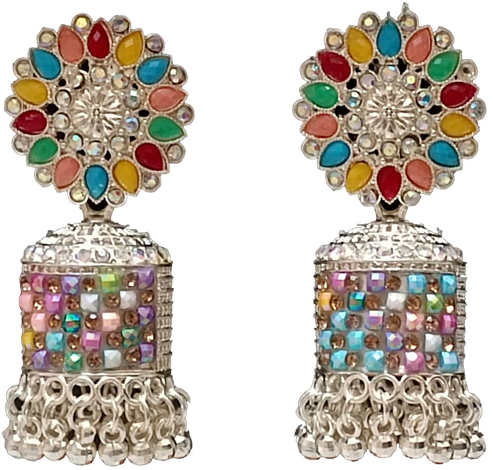 KD COLLECTIONS Traditional Ethnic Multicolored Jhumka Jhumki Earrings Jewellery for Women & Girls