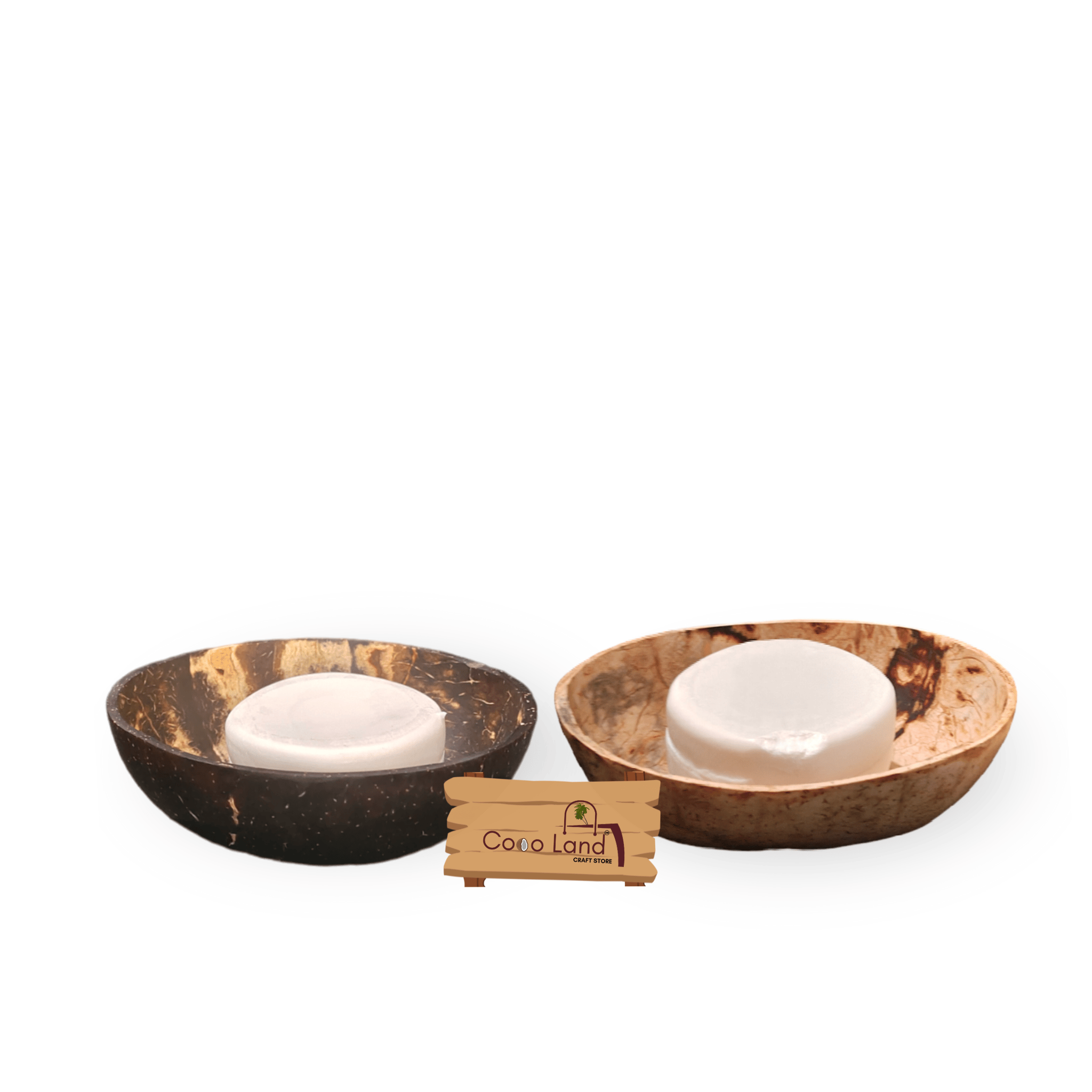 CocoLand Coconut Shell Soap Holder / Coconut Oil Polished