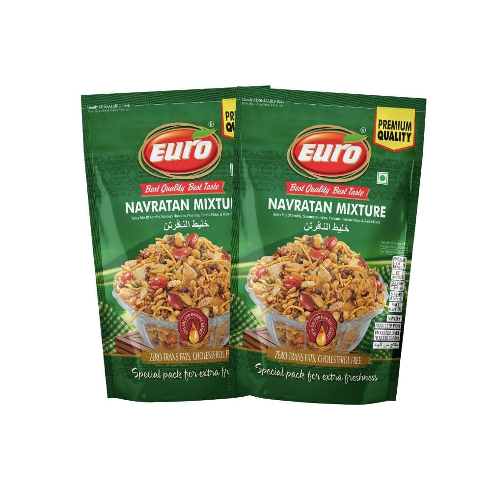 EURO Navratan Mixture Namkeen 350GM | Authentic Taste, Traditional Recipe | Indian Snacks