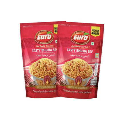 EURO Tasty Bhujia Sev Namkeen 350GM | Authentic Taste, Traditional Recipe | Indian Snacks