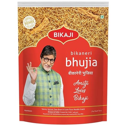 Bikaji Bhujia No 1 - Authentic Indian Snack | Vegetarian Indian Namkeen - Crispy Barki Sev Snack | 400 gm pack