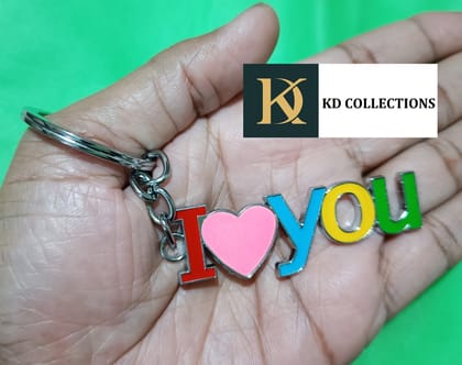 KD COLLECTIONS I Love You Key Chains Metal Multicolor Keychain Keyring