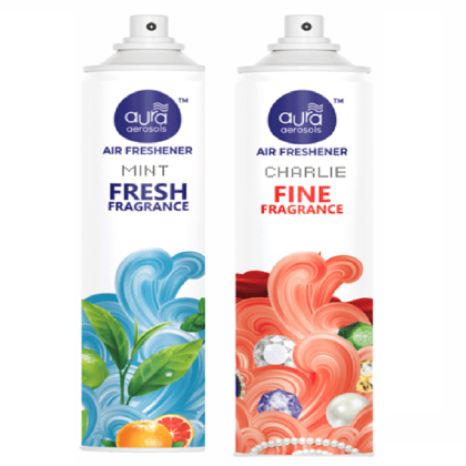 Aura Aerosols Air Freshener 300ml (Pack of 2) - Mint & Charlie