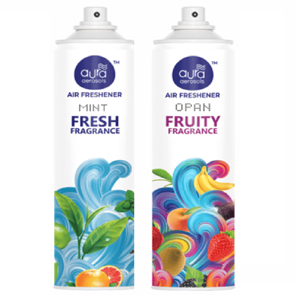 Aura Aerosols Air Freshener 300ml (Pack of 2) - Mint & Opan