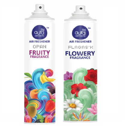 Aura Aerosols Air Freshener 300ml (Pack of 2) - Opan & Flagask