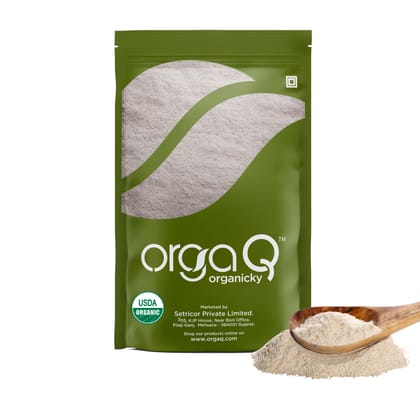 OrgaQ Organicky Organic Ragi atta (Flour) | High Protein, Gluten Free, Ethnic Recipe, High Strength