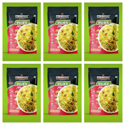 Freshway Ready To Eat Vegetable Poha Home Style Pack Of 6