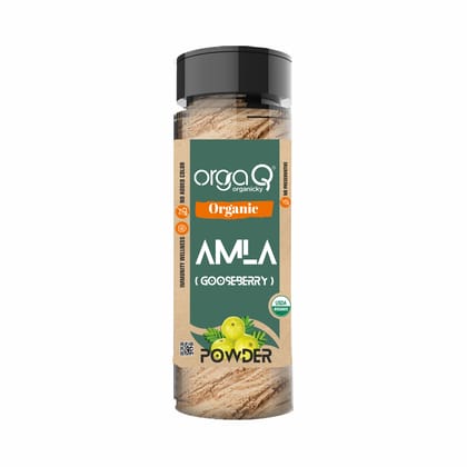 Orgaq Organicky Organic Amla Powder - 100Grams | Gooseberry Powder for Health,Hair and skin