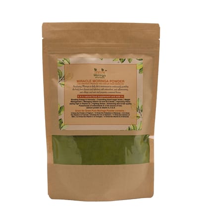 Daivik Moringa Miracle Moringa Leaf Powder For Weight Loss, Immunity & Overall Health Rich In Antioxidant Super food Natural/Organic Traditional Method No Preservatives No Chemical - (250 grams)