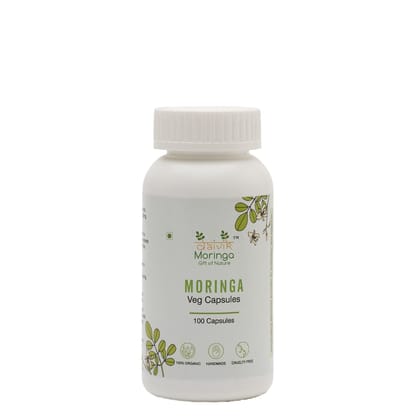 Daivik Moringa Veg Capsules Helps Supports Immune System, Essential Nutrition,Natural Antioxidant, Superfood Supplement-100 Capsules - 650gm