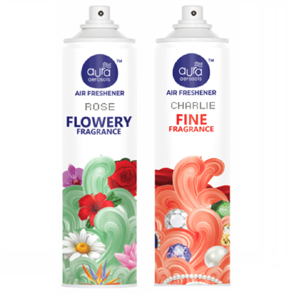 Aura Aerosols Air Freshener 300ml (Pack of 2) - Rose & Charlie