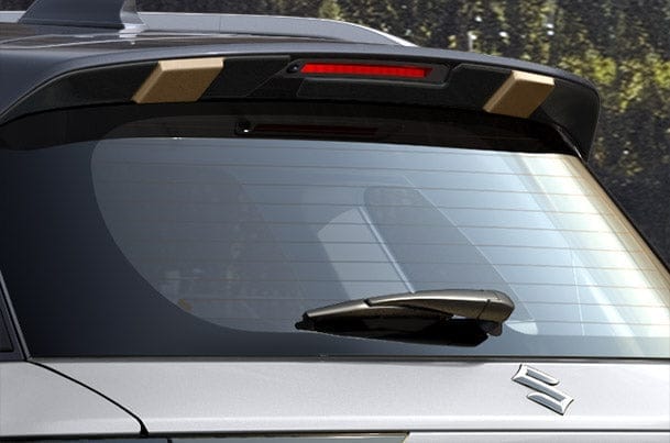 Maruti Suzuki Rear Upper Spoiler Extender - Black + Brown | New Brezza (All Variants) - 990J0M66T07-100