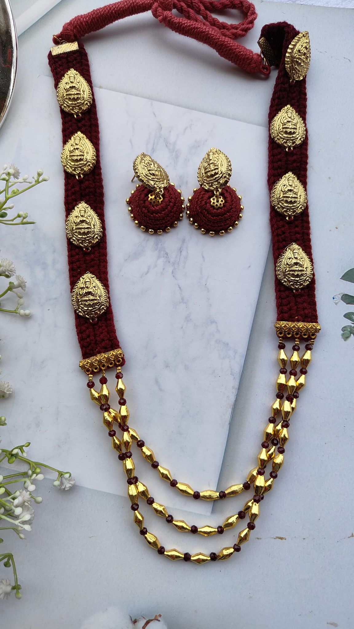 Crochet Long Necklace - Bai pan bhari deva fame