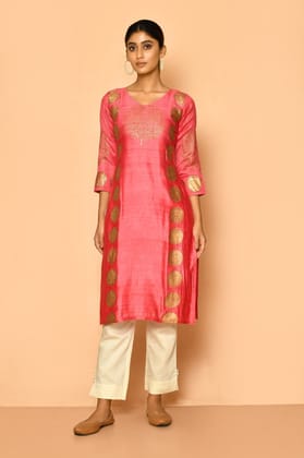 Ruby Handloom cotton silk kurta for women