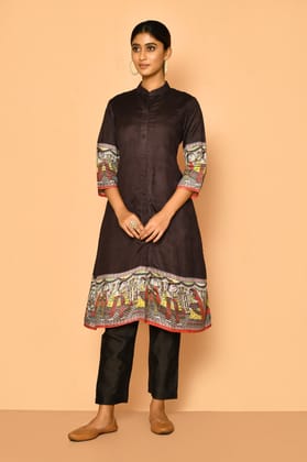 Siya Handloom madhubani cotton silk kurta set