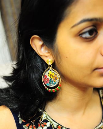 Mithila tales Phul Upcycled Handmade Earrings