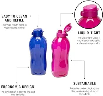 Tupperware Aquasafe Bottle 1L 4PC