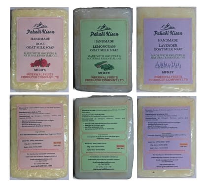 Combo Pack Soap (Lavender Goat Milk, Lemongrass Goat Milk, Rose Goat Milk)