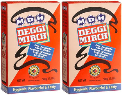 MDH Spices | Deggi Chilli Powder | Deggi Mirch | 100 gm Each | Pack of 2 | 200 Gm Pack