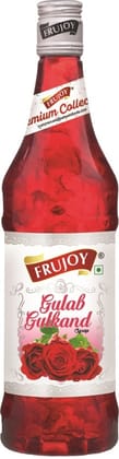 Frujoy Gulab Gulkand Syrup 750ml | For Drinks Juices | Fruit Mocktail | Cocktail | Gulab Sharbat | Rose Gulkand | Baking Essentials