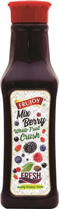 Frujoy Whole Mix Berry Crush Strawberry / Blueberry / Raspberry 750ml | High Fruit | For Fruit Mocktail | Cocktail | Milk Shake| Falooda | Baking Essentials