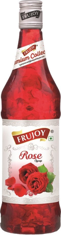 Frujoy Rose Syrup 750ml | For Fruit Mocktail | Cocktail | Gulab Sharbat | Falooda | Rose Milk | Baking Essentials