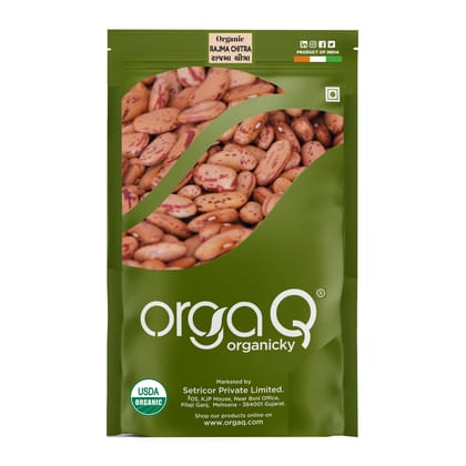 OrgaQ Organicky Organic Rajma Chitra Beans