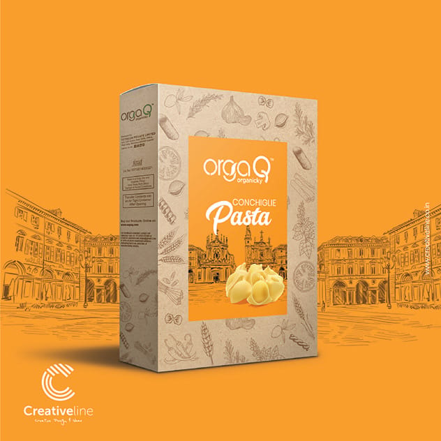 Orgaq Organicky Organic Conchiglie/Cpccoplette Pasta Healthy and Delicious for Snacks