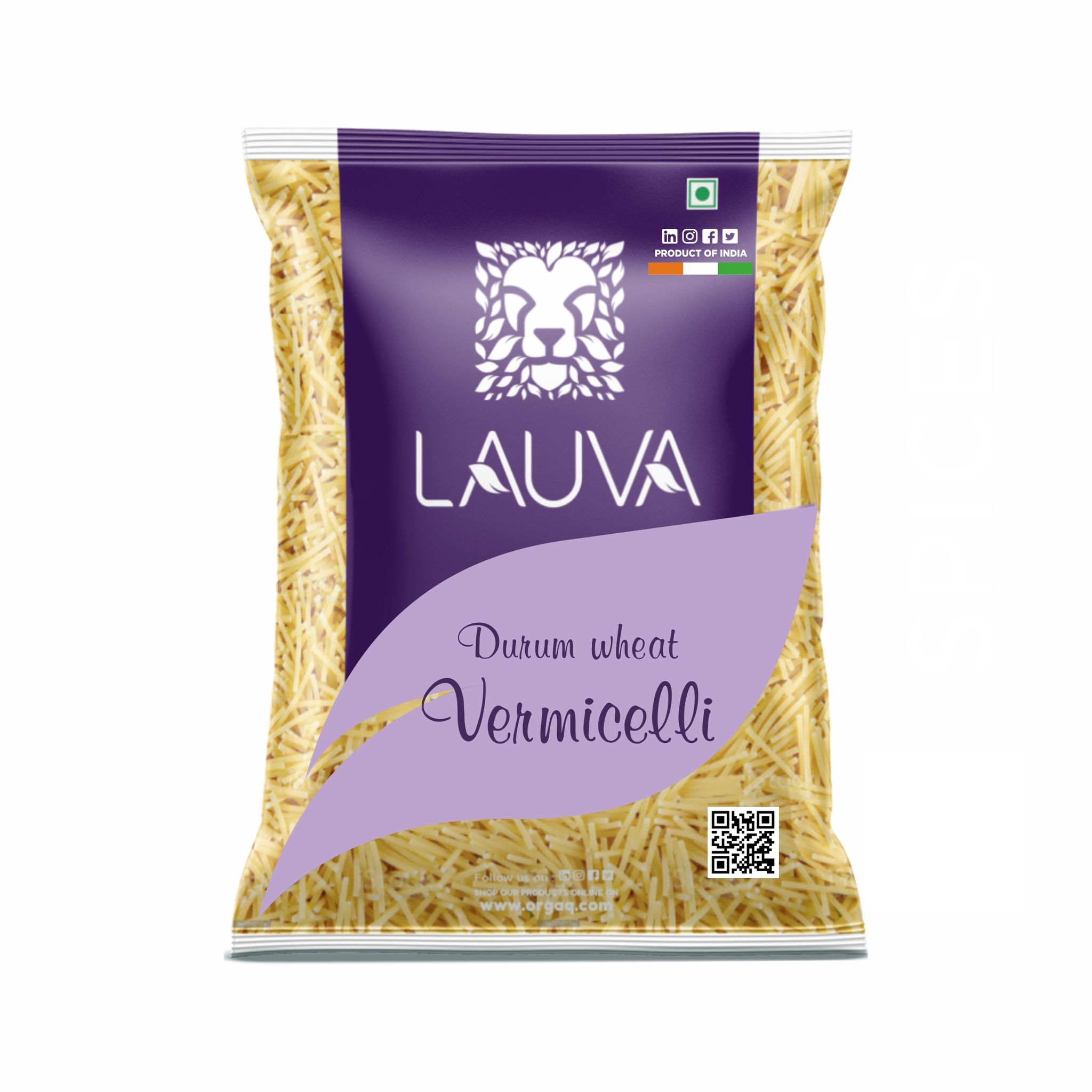 LAUVA Natural Durum Wheat Pasta Vermicelli