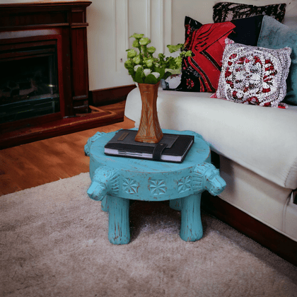 Wooden Vintage Finished lion face coffee table / End Table / side table / bed side / study table / sitting table /