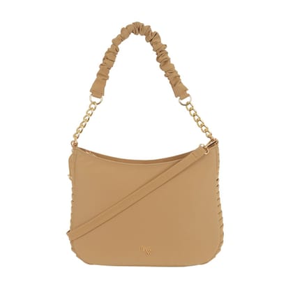 CLARX WATER VELVET HOBO M1 CAMEL