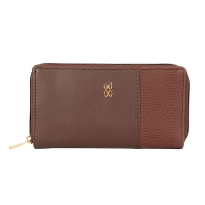 PONI WALLETS ZIPAROUND L BROWN