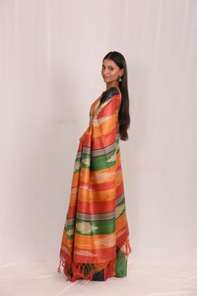 RTXGH PRINTED SILK TEMPLE DESIGN SAREE(SA03170)