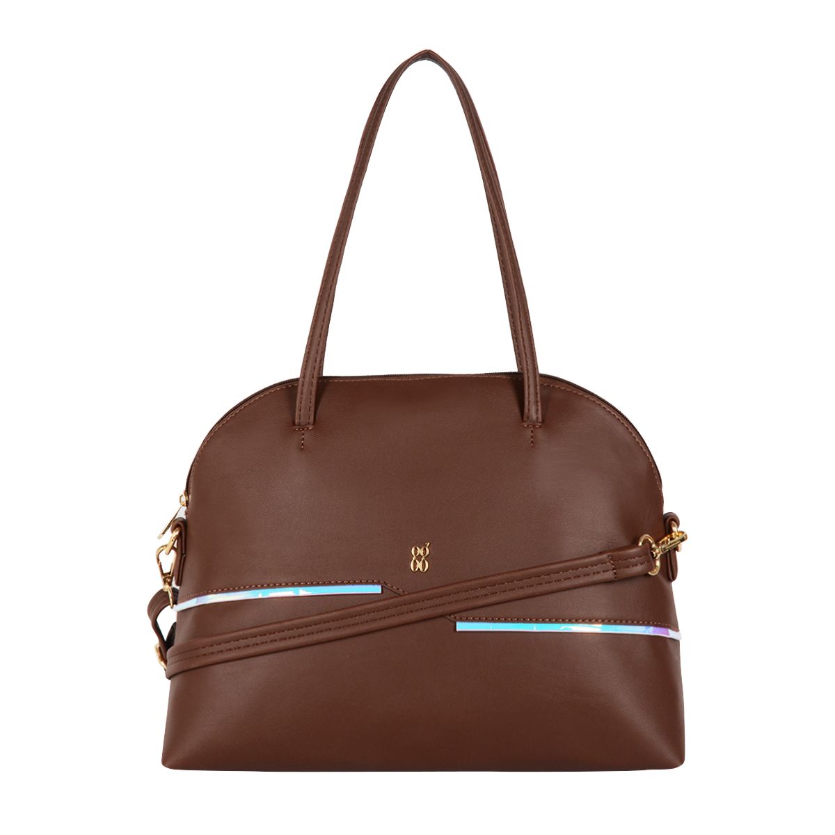 ZIPZAP E ZIBA BROWN SATCHEL