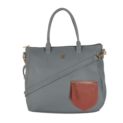 LXE BLOCKY E ASHLYN ICE BLUE TOTE