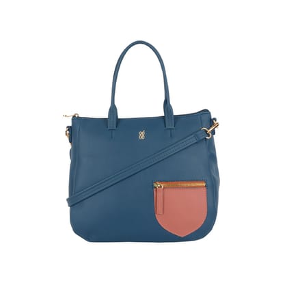 LXE BLOCKY E DIEGO ATLANTIC BLUE TOTE