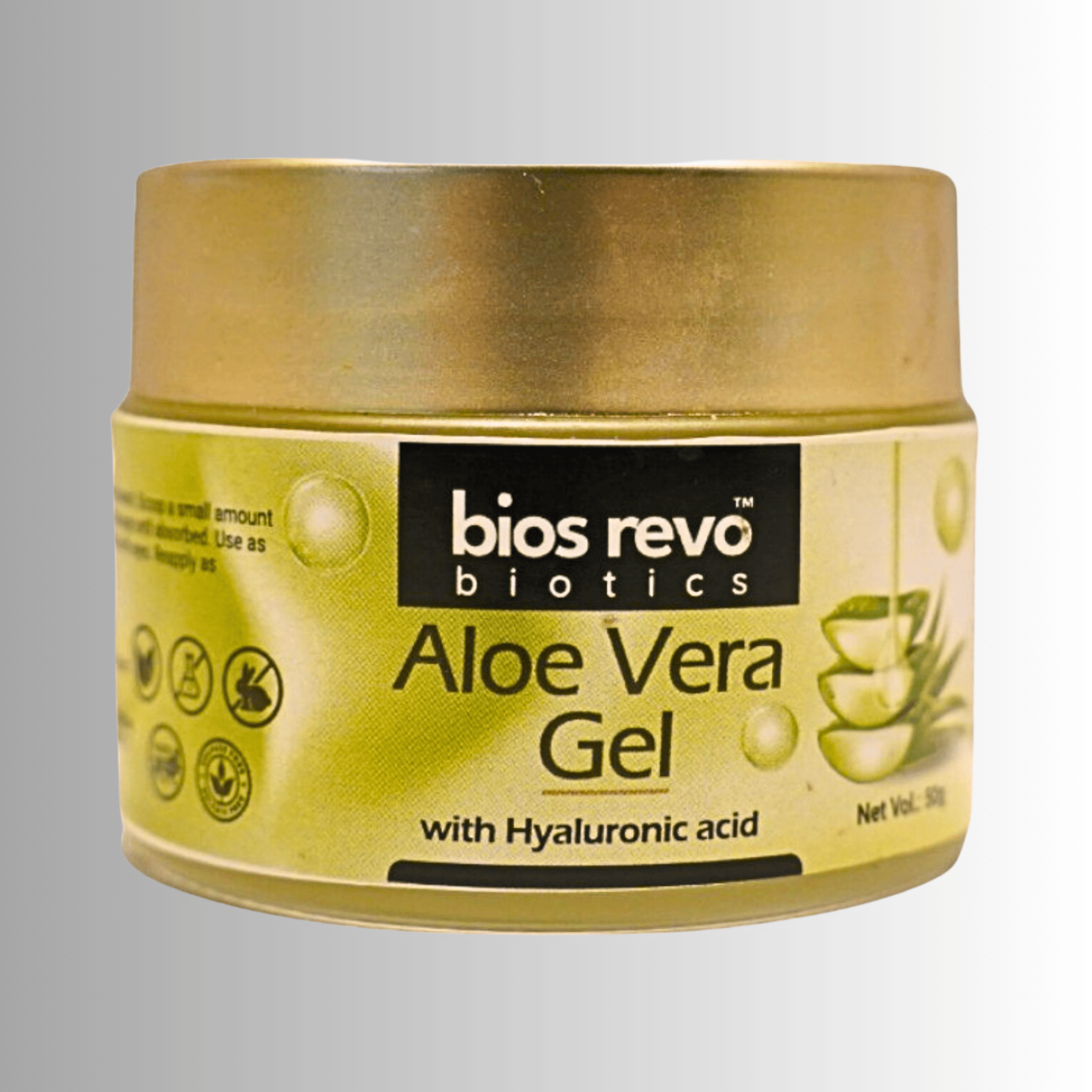 Bios Revo Biotics Aloe Vera Gel with Hyaluronic acid ,Multipurpose Gel with Hyaluronic Acid, For Nourishment, Moisturizing & Soothing Skin, For Women & Men, 50 g