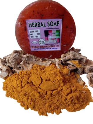 Herbal soap with haldi extracts