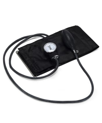 MCP Aneroid Blood Pressure Monitor With Arm Cuff and Bulb for Doctors (black