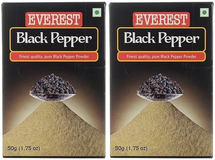 Everest Spices | Black Pepper Powder | Kali Mirch Powder |100 Gm Each | Pack of 2| 200 Gm Pack