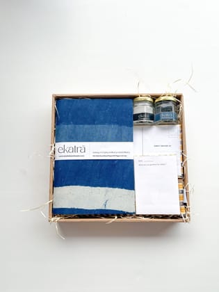 Sustainable Gratitude Hamper by Ekatra -Indigo Stripes