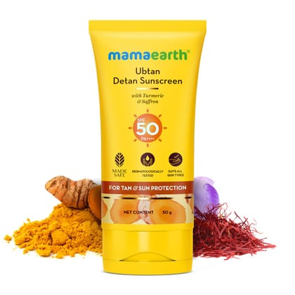 Mamaearth Ubtan Detan Sunscreen (50g)